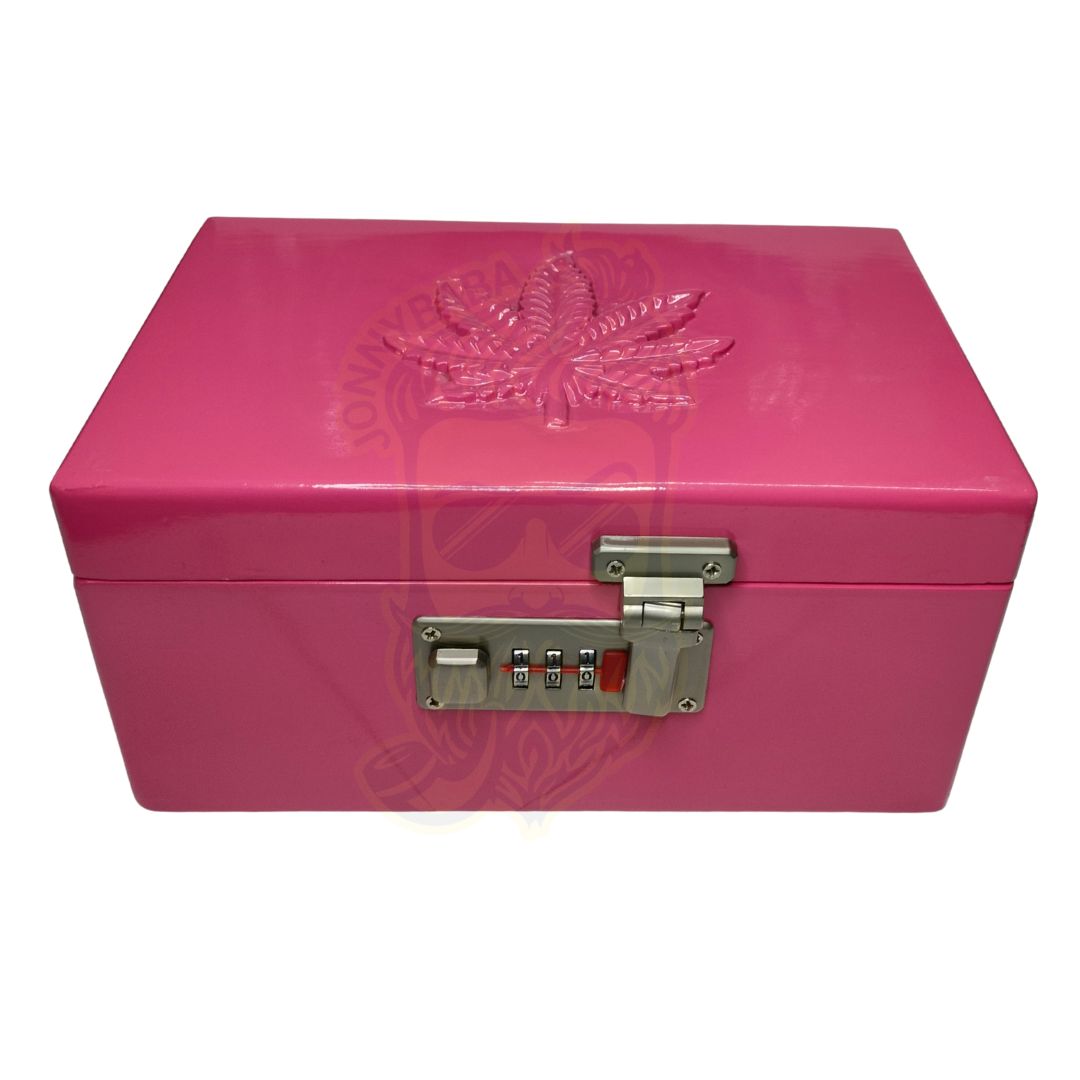 Pink Pearl Wooden Stashbox with Lock - Small