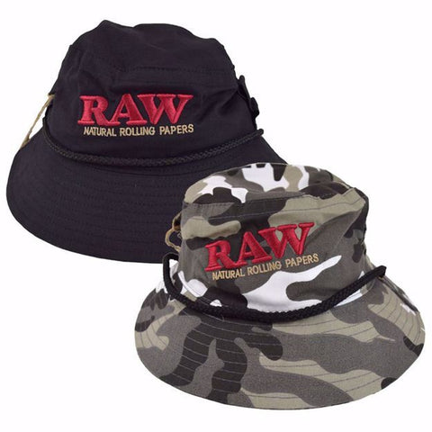 Raw Smokerman Bucket Hat Black/Camo available in India on Herbbox