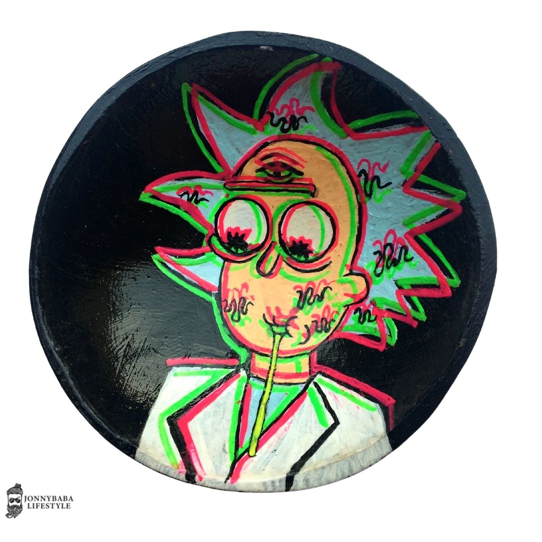 rick and morty coconut glow in dark mixing bowl Herbbox India 