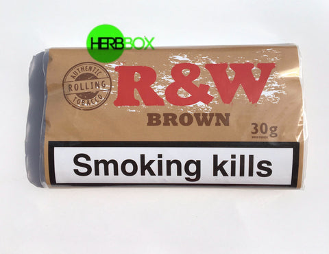 R & W brown rolling tobacco available on Herbbox India 