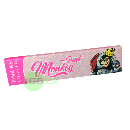 Monkey king pink rolling paper king size available on Herbbox India 