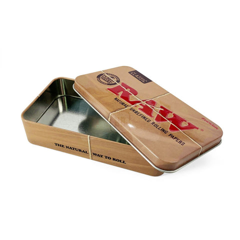 Raw brown tin case available on Herbbox India 