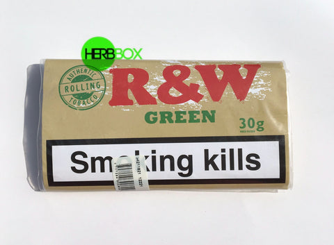 R & W green rolling tobacco available on Herbbox India 