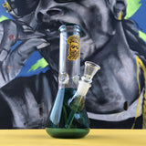 jonnybaba 8 inch glass ice bong teal available on Herbbox India 