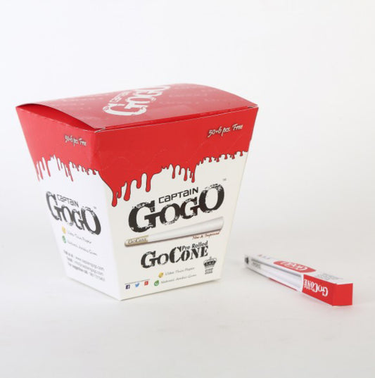 Captain gogo white pre rolled cones available on Herbbox India 