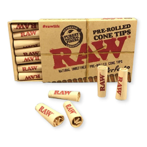 Raw perfecto pre rolled cone tips available on Herbbox India 