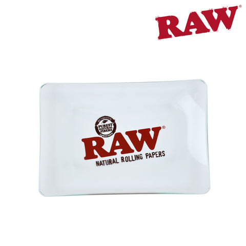 Raw glass mini rolling tray available on Herbbox India 