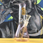 jonnybaba 8 inch glass ice bong Pink available on Herbbox India