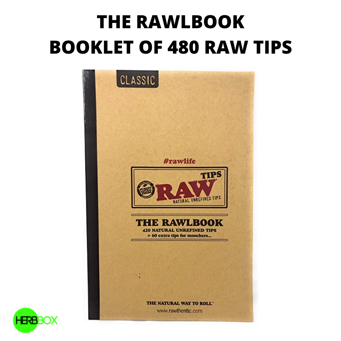 THE RAWLBOOK - RAW Classic Booklet of 480 Filter Tips