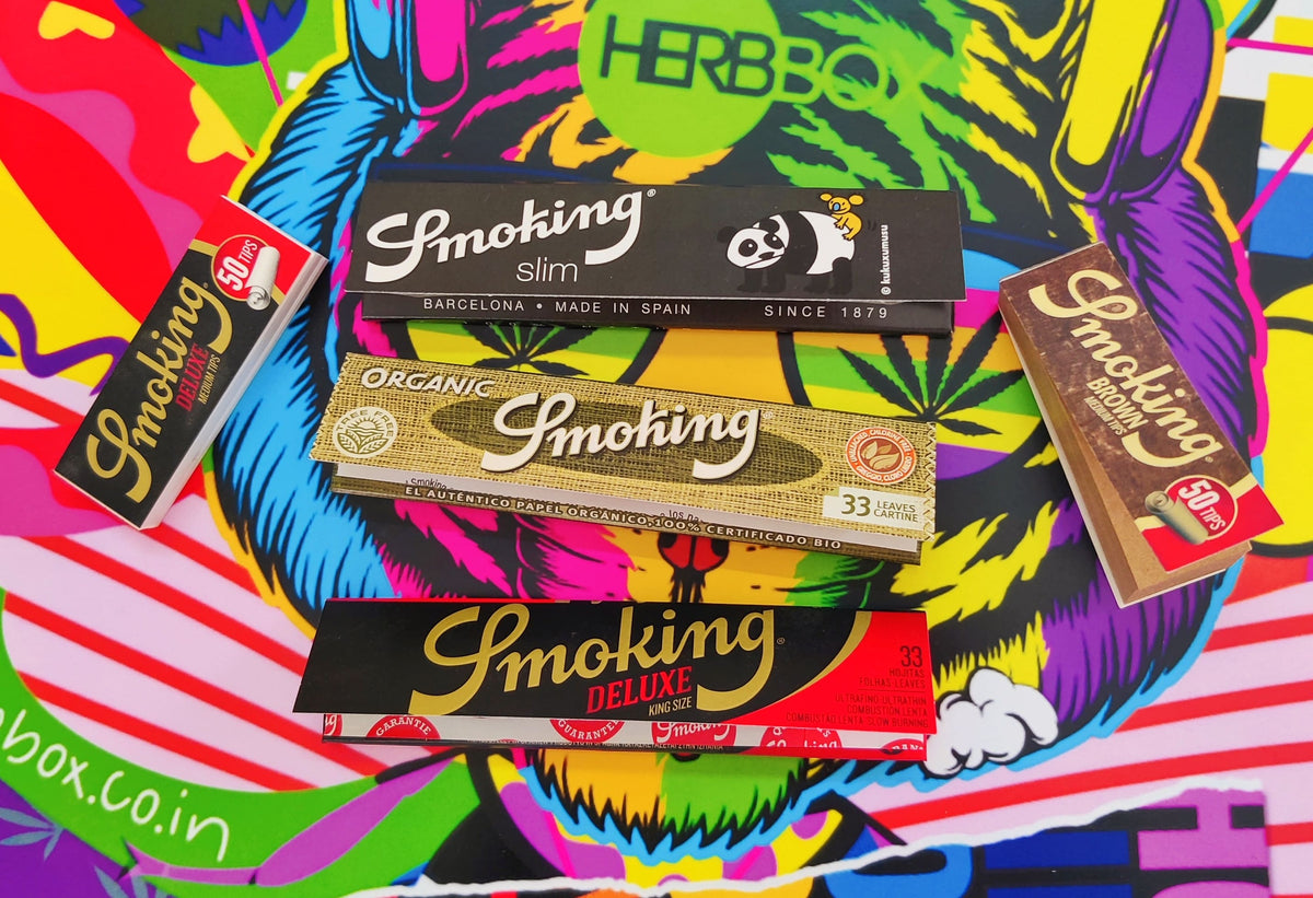 King Size Rolling paper Set ( 99 paper + 100 roach Tip Set) HERBBOX India