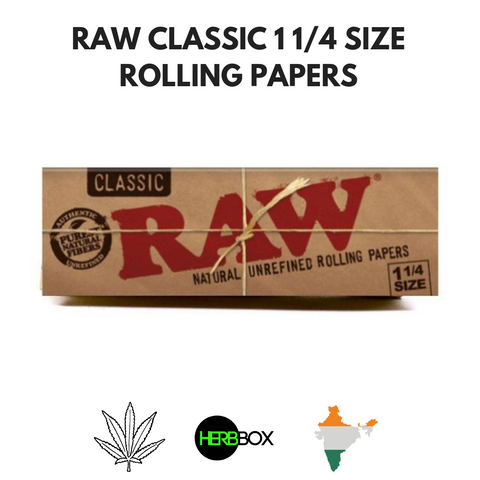 RAW Classic 1 1/4 Size Rolling Papers Online in India