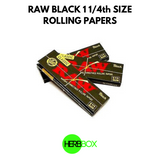 RAW Black 1 1/4th Size  Rolling Papers
