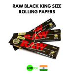 RAW Black King Size Rolling Papers on Herbbox India.