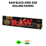 RAW Black Rolling Papers on Herbbox India.