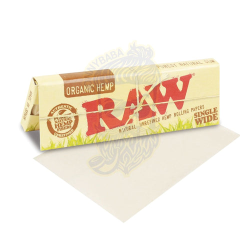 Raw Organic Hemp Single Wide - 50 sheets
