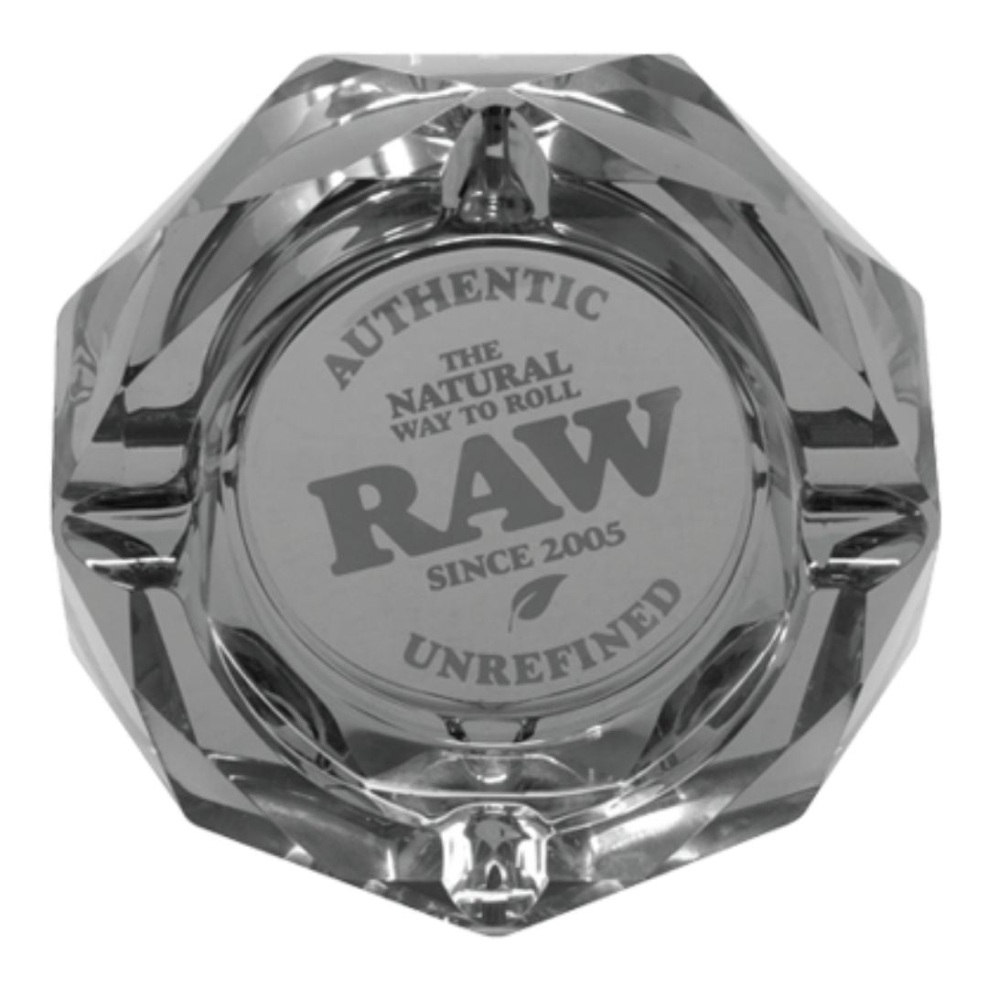 Raw dark side glass ashtray available on herbbox India