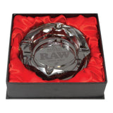 Raw dark side glass ashtray available on herbbox India