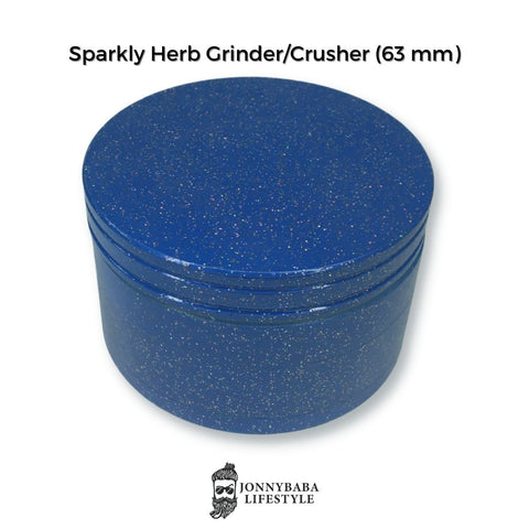 Sparkly metal Herb Grinder/Crusher blue