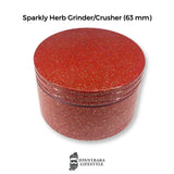 Sparkly metal Herb Grinder/Crusher red