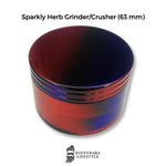 Sparkly metal Herb Grinder/Crusher red and blue