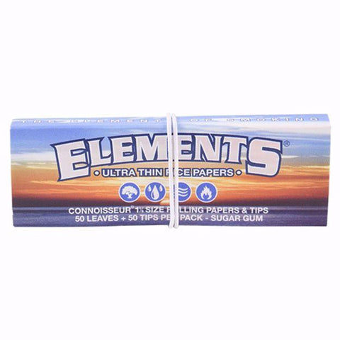 Elements Connoisseur 1-1/4 Rolling papers and tips available on Herbbox India
