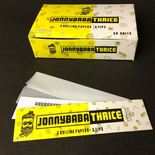 jonnybaba thrice white/ricerolling paper now available on herbbox India