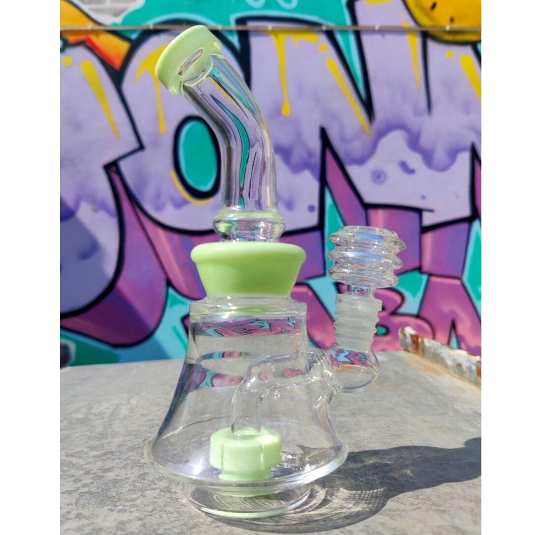 Matrix percolator 8 inch glass bong Light green