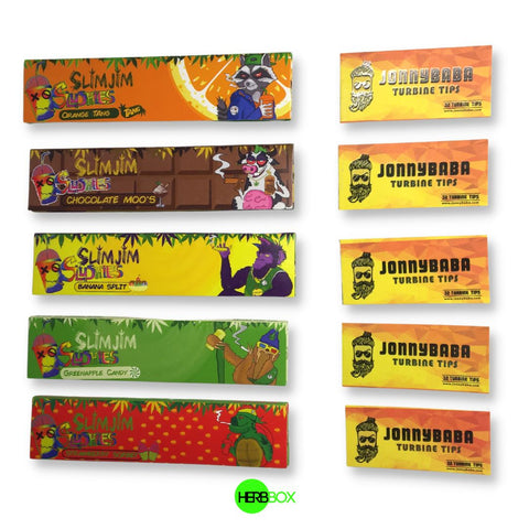 Slimjim flavoured rolling paper combo now available on herbbox India